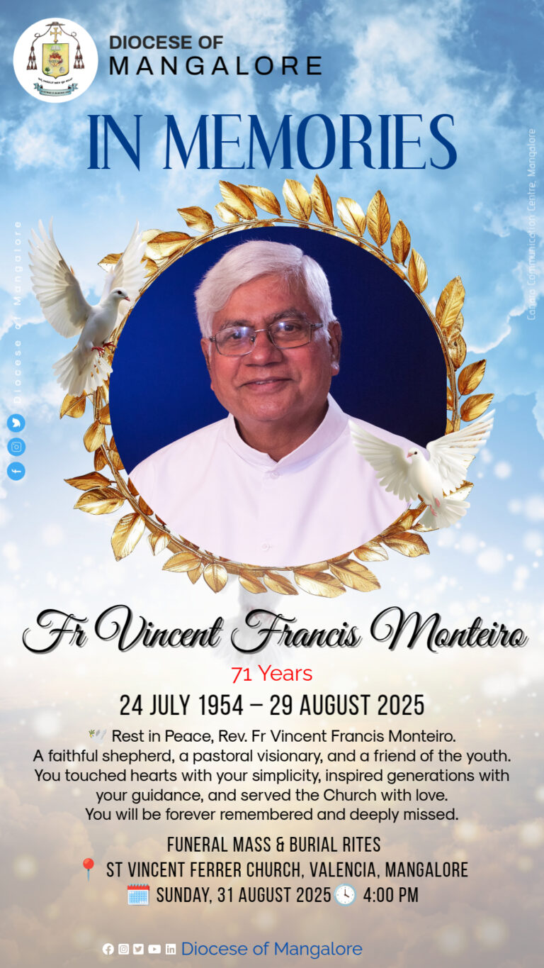 RIP Fr Vincent Francis Monteiro, 71